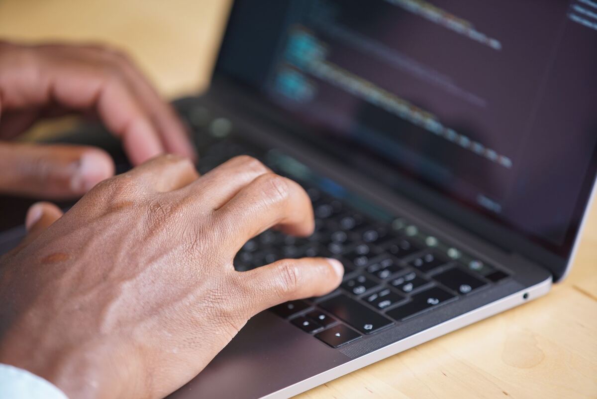 Developer working on client code